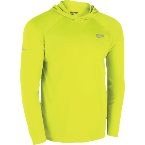 WORKSKIN Men's Large Yellow Hooded Sun Shirt WORKSKIN Men's Large Yellow Hooded Sun Shirt