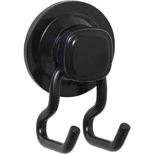 Rustproof Matte Black Power Grip Pro Adhesive/Suction Shower Storage Hook Rustproof Matte Black Power Grip Pro Adhesive/Suction Shower Storage Hook