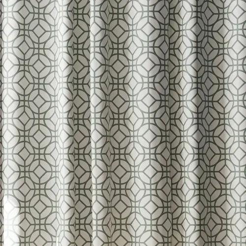 70 In. x 72 In. Quinn Geometric Sage Green Decorative Fabric Shower Curtain 70 In. x 72 In. Quinn Geometric Sage Green Decorative Fabric Shower Curtain