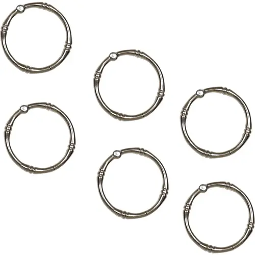 Rustproof Satin Nickel Shower Curtain Rings (12-Count) Rustproof Satin Nickel Shower Curtain Rings (12-Count)