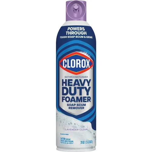 20 Oz. Heavy Duty Soap Scum Remover Foaming Action Bathroom Cleaner, Lavender Clean 20 Oz. Heavy Duty Soap Scum Remover Foaming Action Bathroom Cleaner, Lavender Clean