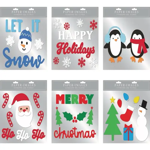 Standard Holiday Icon Gel Windon Clings Standard Holiday Icon Gel Windon Clings