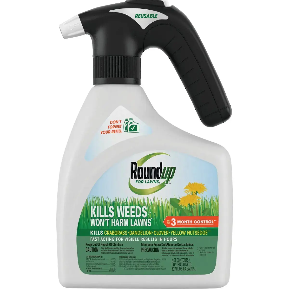 Roundup for Lawns 1.5L Ready To Use Quickhand Northern Weed & Grass Killer 5022205 Roundup for Lawns 1.5L Ready To Use Quickhand Northern Weed & Grass Killer 5022205