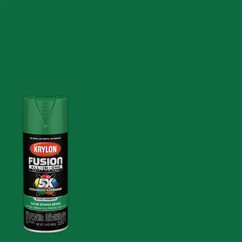 Fusion All-In-One 12 Oz. Satin Spray Paint, Spring Grass Fusion All-In-One 12 Oz. Satin Spray Paint, Spring Grass