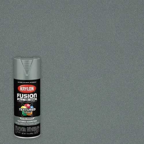 Fusion All-in-One 12 Oz. Textured Spray Paint & Primer, Soapstone Fusion All-in-One 12 Oz. Textured Spray Paint & Primer, Soapstone