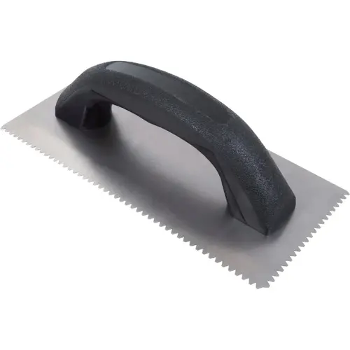 9 In. x 1/8 In. x 1/16 In. Steel Economy Flat Top V-Notched Trowel 9 In. x 1/8 In. x 1/16 In. Steel Economy Flat Top V-Notched Trowel