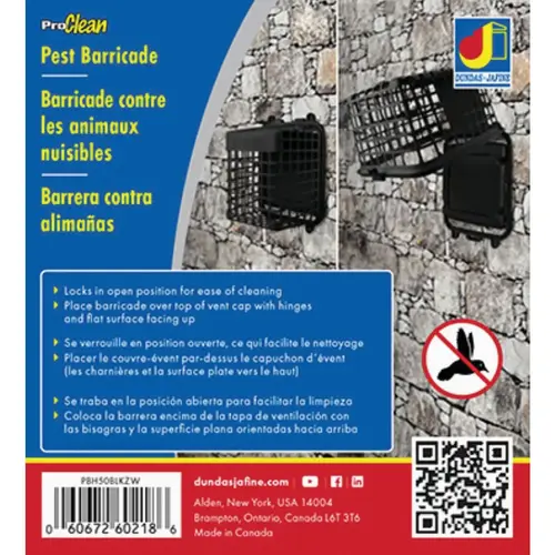ProClean Plastic Pest Barricade Vent Guard, Black ProClean Plastic Pest Barricade Vent Guard, Black