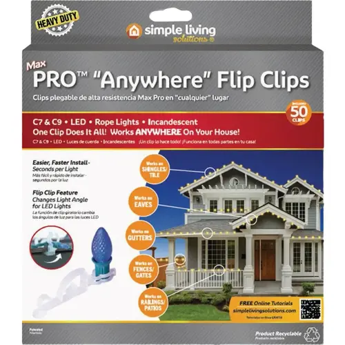 Max PRO Anywhere Flip Clips (50-Pack) Clear Max PRO Anywhere Flip Clips (50-Pack) Clear