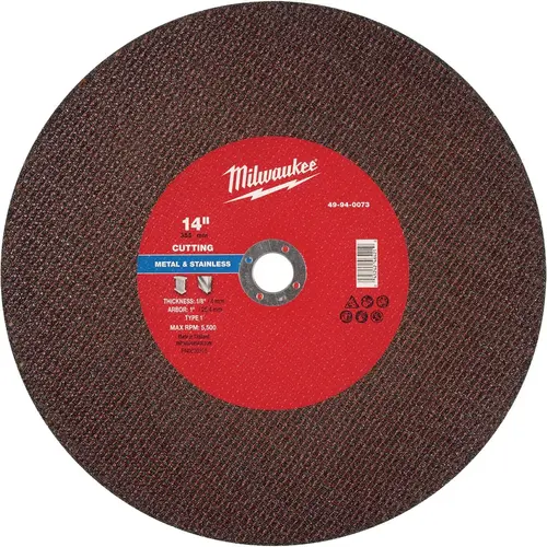 Type 1 14 In. x 1/8 In. x 1 In. Metal Cut-Off Wheel Type 1 14 In. x 1/8 In. x 1 In. Metal Cut-Off Wheel