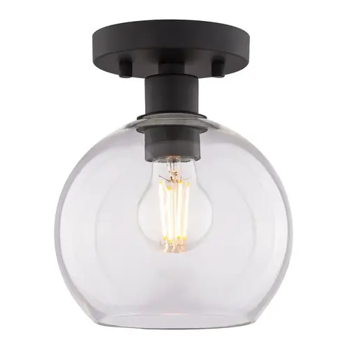 1-Light Flush Mount Ceiling Light, 7-inch, Matte Black 1-Light Flush Mount Ceiling Light, 7-inch, Matte Black