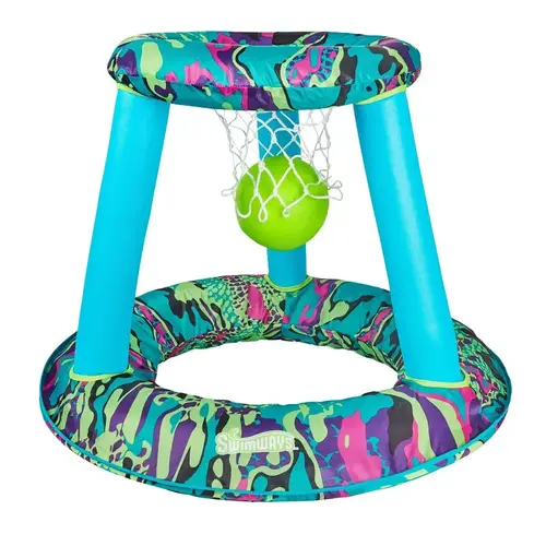 SwimWays Hydro Spring Hoops Pool Toy, Camo Blue SwimWays Hydro Spring Hoops Pool Toy, Camo Blue