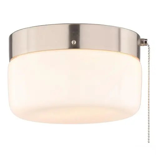2-Light Flush Mount Ceiling Light, 8.25" Diameter, Satin Nickel 2-Light Flush Mount Ceiling Light, 8.25" Diameter, Satin Nickel