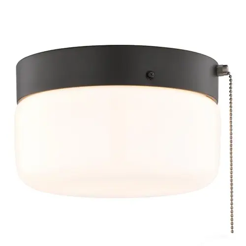 2-Light Flush Mount Ceiling Light, 8.25" Diameter, Matte Black 2-Light Flush Mount Ceiling Light, 8.25" Diameter, Matte Black