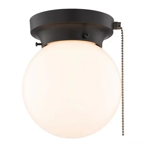 6-Inch 1-Light Flush Mount Ceiling Light, Matte Black 6-Inch 1-Light Flush Mount Ceiling Light, Matte Black