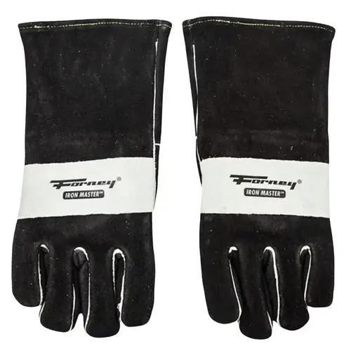 Forney Iron Master Series Welding Gloves, XL, Extended Gauntlet Cuff, Split Cowhide Leather Palm Forney Iron Master Series Welding Gloves, XL, Extended Gauntlet Cuff, Split Cowhide Leather Palm
