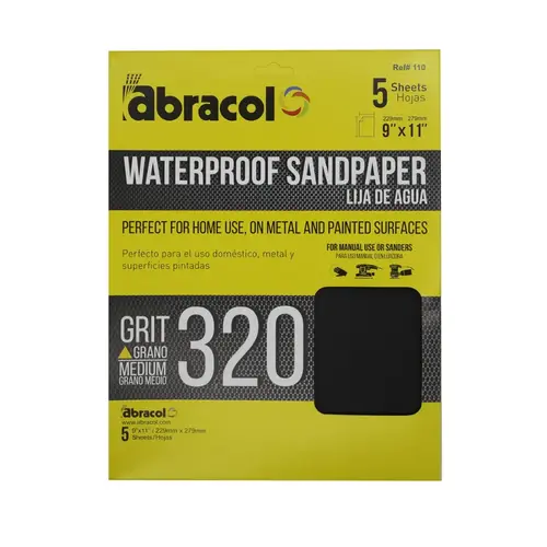 WATERPROOF 9X11 320 GRIT 5PK WATERPROOF 9X11 320 GRIT 5PK