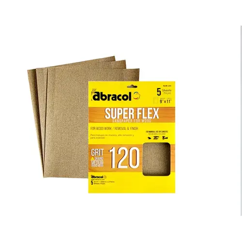 SUPERFLEX 9 X 11 120 GRIT 5PK SUPERFLEX 9 X 11 120 GRIT 5PK