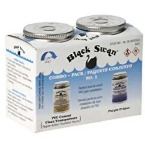 Combo Pack No. 1 PVC Cement Regular Bodied & Purple Primer 1/4 Pints - Clear & Purple Combo Pack No. 1 PVC Cement Regular Bodied & Purple Primer 1/4 Pints - Clear & Purple