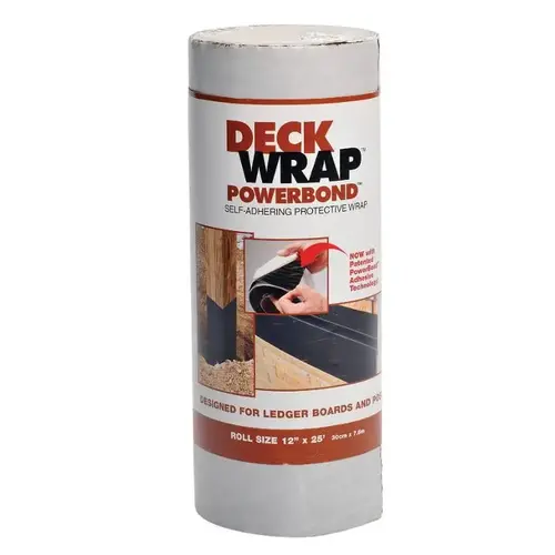 DeckWrap 12 In. X 25 Ft. Deck Flash Barrier Black DeckWrap 12 In. X 25 Ft. Deck Flash Barrier Black