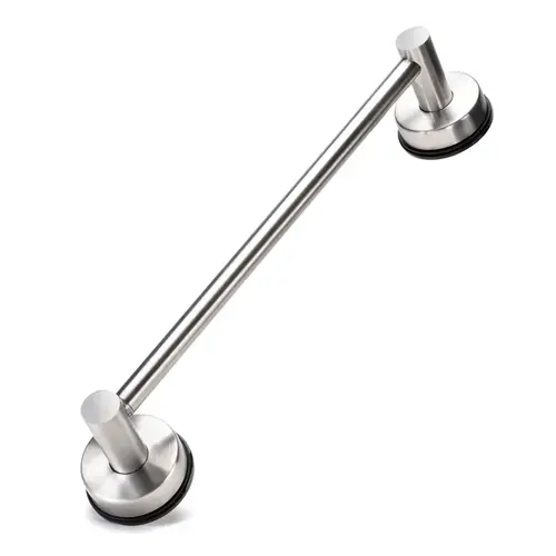 No-Drill Adjustable Suction Towel Bar - Brushed Stainless No-Drill Adjustable Suction Towel Bar - Brushed Stainless