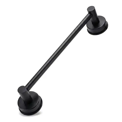 No-Drill Adjustable Suction Towel Bar - Matte Black No-Drill Adjustable Suction Towel Bar - Matte Black