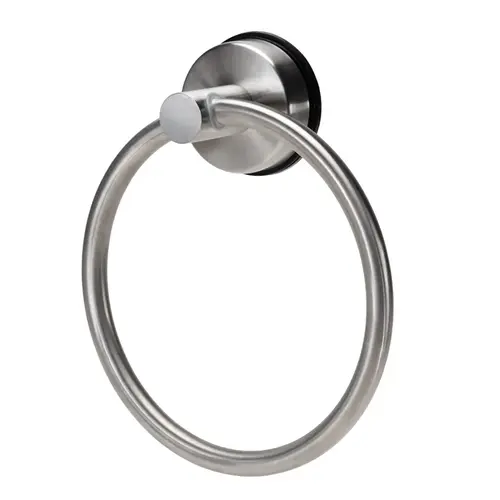 No-Drill Suction Towel Ring ID 5-1/2" Brushed Stainless Steel No-Drill Suction Towel Ring ID 5-1/2" Brushed Stainless Steel