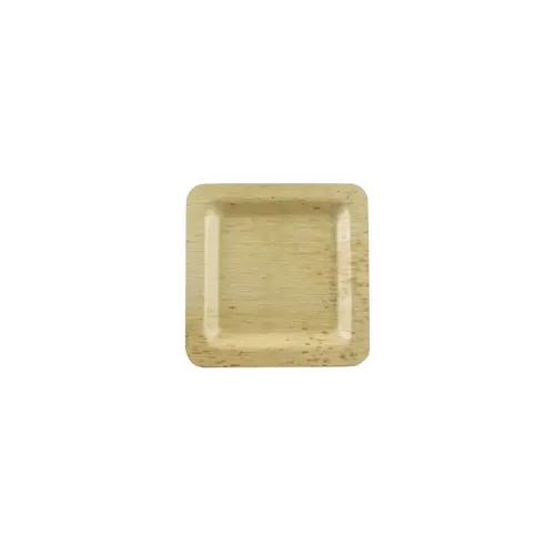 Plate 3.5X3.5 IN Bamboo Leaf Natural Square 10 Count/Pack 10 Packs/Case 100 Count/Case Plate 3.5X3.5 IN Bamboo Leaf Natural Square 10 Count/Pack 10 Packs/Case 100 Count/Case