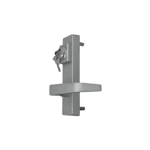 Detex 08BN Classroom Exit Trim, Lever on Escutcheon, With Gate Box, Mortise Cylinders And Fasteners, Reversible Handing, Silver Powder Coat Detex 08BN Classroom Exit Trim, Lever on Escutcheon, With Gate Box, Mortise Cylinders And Fasteners, Reversible Handing, Silver Powder Coat