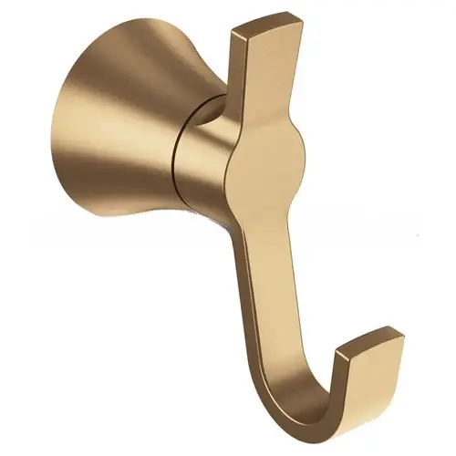 Jase Double Robe Hook Bronzed Gold Finish