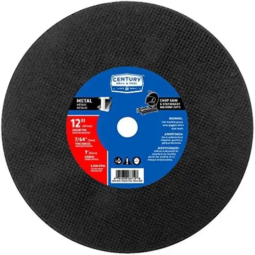 ABRASIVE SAW BLADE 12IN 7/64IN 1IN 1A ABRASIVE SAW BLADE 12IN 7/64IN 1IN 1A