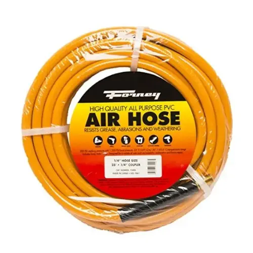 YELLOW PVC AIR HOSE 1/4INX25FT YELLOW PVC AIR HOSE 1/4INX25FT