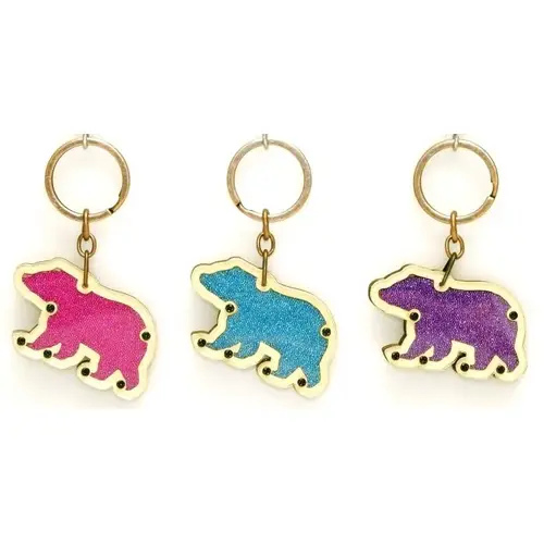WOOD BEAR KEY TAG ASST WOOD BEAR KEY TAG ASST