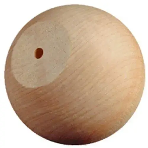 2IN ROUND WOOD KNOB 2PC/BG 2IN ROUND WOOD KNOB 2PC/BG