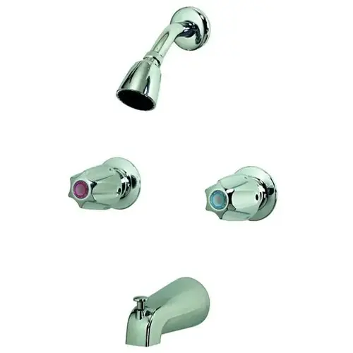 221-002 TUB/SHOWR FAUCET 2-MTL HDL CHROME 221-002 TUB/SHOWR FAUCET 2-MTL HDL CHROME