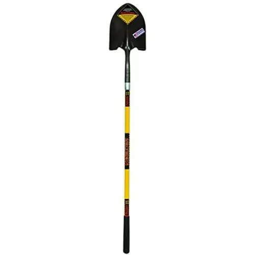 Round Point Shovel, Closed Back, 48" Fiberglass Handle, S600 Power Round Point Shovel, Closed Back, 48" Fiberglass Handle, S600 Power