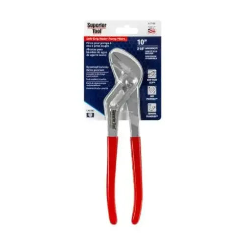 Water Pump Slip Joint Pliers, 10", Soft Grip Water Pump Slip Joint Pliers, 10", Soft Grip