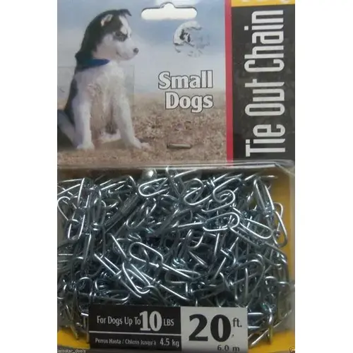 DOG CHAIN -SM W/SNAP 20FT DOG CHAIN -SM W/SNAP 20FT