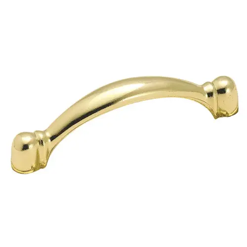 Allison Value 3 in (76 mm) Center-to-Center Polished Brass Cabinet Pull - 10 Pack Allison Value 3 in (76 mm) Center-to-Center Polished Brass Cabinet Pull - 10 Pack
