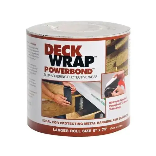 Power Bond DeckWrap 6 In. X 75 Ft. Deck Flash Barrier Black Power Bond DeckWrap 6 In. X 75 Ft. Deck Flash Barrier Black