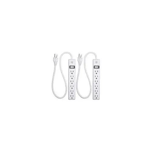 2 PK 6 OUTLET POWER STRIP 2.5 FT CORD 2 PK 6 OUTLET POWER STRIP 2.5 FT CORD