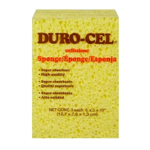 DURO-CEL CELLULOSE SPONGE 4.8IN X 3IN 3PK DURO-CEL CELLULOSE SPONGE 4.8IN X 3IN 3PK