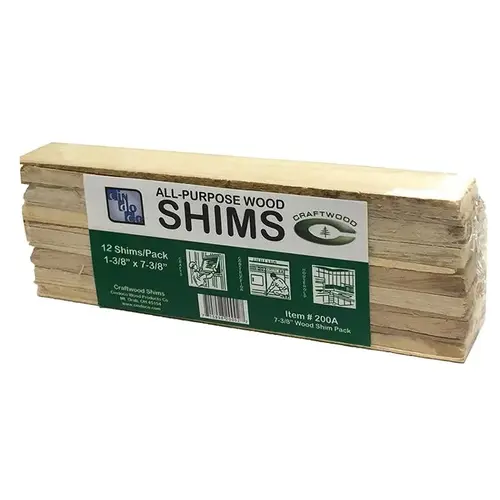 1-3/8 X 7-3/8 IN WOOD SHIMS 14 / PK 1-3/8 X 7-3/8 IN WOOD SHIMS 14 / PK