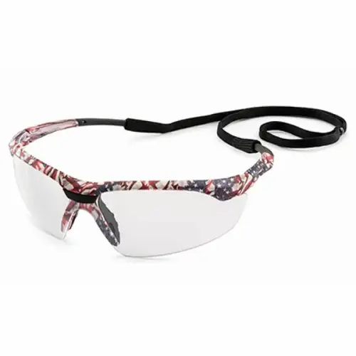 Conqueror Safety Glasses, Clear Lens, Old Glory Camo Frame Conqueror Safety Glasses, Clear Lens, Old Glory Camo Frame