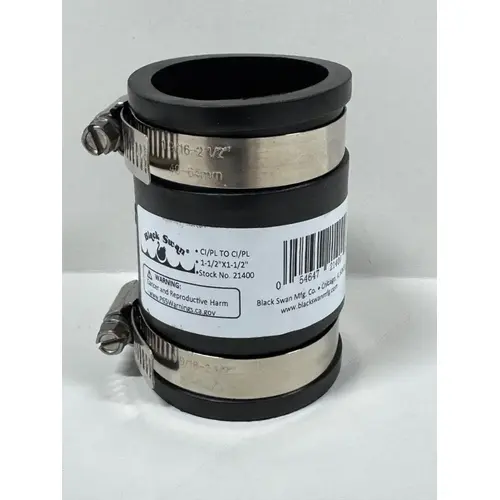 RUBBER COUPLINGS 1 1/2 X 1 1/2 W/SS BANDS RUBBER COUPLINGS 1 1/2 X 1 1/2 W/SS BANDS