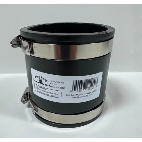 RUBBER COUPLINGS 3 X 3 W/STAINLESS BANDS RUBBER COUPLINGS 3 X 3 W/STAINLESS BANDS