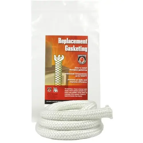 ROPE GASKET STOVE 3/8 IN X 6 FT WHITE ROPE GASKET STOVE 3/8 IN X 6 FT WHITE