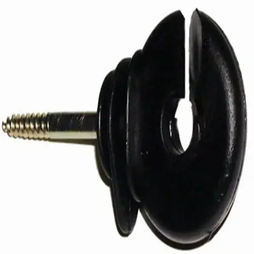 WOOD POST ROPE INSULATOR BLACK WOOD POST ROPE INSULATOR BLACK