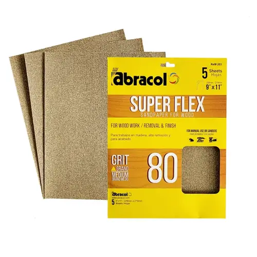SUPERFLEX 9 X 11 80 GRIT 5PK SUPERFLEX 9 X 11 80 GRIT 5PK