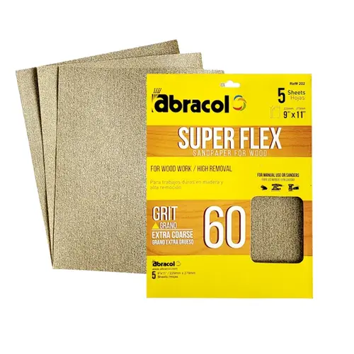 SUPERFLEX 9 X 11 60 GRIT 5PK SUPERFLEX 9 X 11 60 GRIT 5PK
