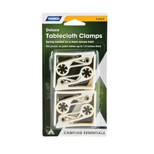 DELUXE TABLECLOTH CLAMPS-4 PACK ENG/FR DELUXE TABLECLOTH CLAMPS-4 PACK ENG/FR